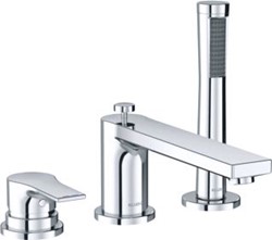 KLUDI ZENTA SL AFBOUWDEEL 3-GATS BADKRAAN MET HANDDOUCHE MET UITLOOP 22CM CHROOM 484480565