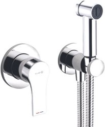 KLUDI ZENTA SL HYGIENESET VOOR INBOUW MET OMSTEL MET WANDAANSLUITBOCHT MET DOUCHEHOUDER CHROOM 489980565