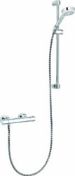 KLUDI LOGO DOUCHESYSTEEM: DOUCHEKRAAN THERMOSTATISCH MET GLIJSTANGSET 60CM MET HANDDOUCHE 1S EN DOUCHESLANG 160CM CHROOM 685750500
