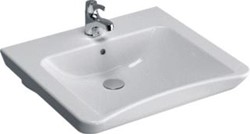 WISA MEDICA WASTAFEL / FONTEIN KERAMIEK WIT (HXD) 165X545MM BREEDTE/DIAMETER 600MM KRAANGAT MIDDEN GLANSGRAAD GLANZEND OVERLOOP MEDISCHE UITVOERING (MIVA) KWALITEITSKLASSE OVERIG HANGEN 9100901931