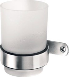 HACEKA IXI ENKELE BEKERHOUDER GLAS GEBORSTELD RVS 1208486