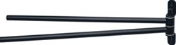 HACEKA IXI DUBBELE HANDDOEK HOUDER DRAAIB. MAT ZWART RVS 39C 1208565