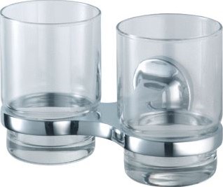 HACEKA ASPEN DUBBELE BEKERHOUDER GLAS CHROOM 1208533
