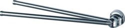 HACEKA ASPEN DUBBELE HANDDOEKHOUDER DRAAIBAAR CHROOM 43CM 12 1208534