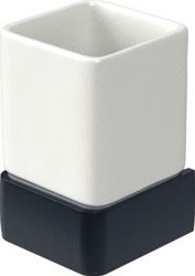 HACEKA ALINE ENKELE BEKERHOUDER ZWART ALUMINIUM KERAMIEK 120 1208653