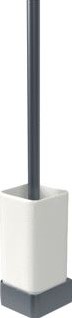 HACEKA ALINE TOILETBORSTELSET GRIJS ALUMINIUM KERAMIEK 12086 1208688