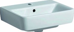 GEBERIT RENOVA PLAN WASTAFEL MET KRAANGAT MET OVERLOOP 45X34X17CM WIT 501718001