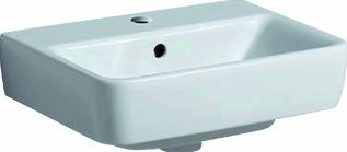 GEBERIT RENOVA PLAN WASTAFEL MET KRAANGAT MET OVERLOOP 45X34X17CM WIT 501718001