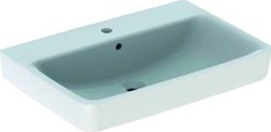 GEBERIT RENOVA PLAN WASTAFEL MET KRAANGAT MET OVERLOOP 70X48X18.5CM WIT + KERA TECT 501644008