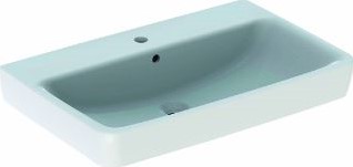 GEBERIT RENOVA PLAN WASTAFEL MET KRAANGAT MET OVERLOOP 75X48X18.5CM WIT 501690001