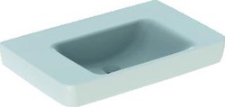 GEBERIT RENOVA PLAN WASTAFEL ZONDER KRAANGAT ZONDER OVERLOOP 75X48X18.5CM WIT + KERA TECT 501697008