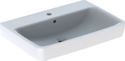 GEBERIT RENOVA PLAN WASTAFEL MET KRAANGAT MET OVERLOOP 70X48X18.5CM WIT 501724001