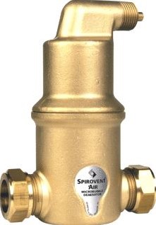 SPIROTECH SPIROVENT LUCHTAFSCHEIDER HORIZONTAAL 22 MM 2X KNEL MESSING AA022/002