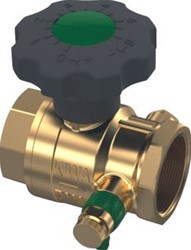 RAMINEX KOGELAFSLUITER RECHT NOMINALE DIAMETER AANSLUITING 1 DN 32 UITWENDIGE BUISDIAMETER AANSL 35MM 280250