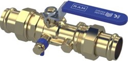 RAMINEX TERUGSTROOMBEVEILIGING TBE-EA-XS 35 X 35 MM VIEGA PROFIPRESS DN32R PN10 CONTROLEERBARE KEERKLEP KLASSE EA MET KOGELAFSLUITER 280367
