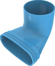 WAVIN PVC VENT.EINDST.90 GRADEN BL 195X125 H=100 MOF/MOF 3171419121