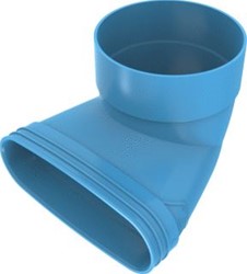 WAVIN PVC VENT.EINDST.90 GRADEN BL 235X160 H=100 MOF/MOF 3171423161