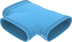 WAVIN PVC VENTIZA T-STUK 90 GRADEN BL 235X235 3M 3172223009