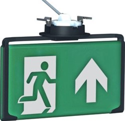 FAMOSTAR D-SIGN NOODVERLICHTING 0,8W 1U 23M LEESAFSTAND PLAFONDINBOUW KUNSTSTOF IP40 HXBXL 76X202X277MM ZWART RAL 9005 393833