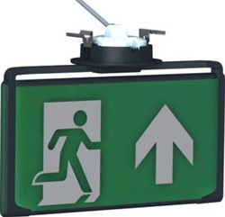 FAMOSTAR D-SIGN NOODVERLICHTING 1,5W 1U 23M LEESAFSTAND PLAFONDINBOUW KUNSTSTOF IP40 HXBXL 76X202X277MM ZWART RAL 9005 393848