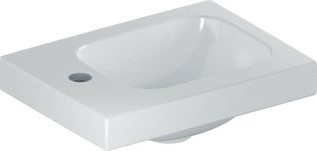 GEBERIT ICON LIGHT FONTEIN 38X28CM KRAANGAT LINKS EN ZONDER OVERLOOP KERATECT/WIT 501.831.00.2