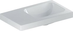 GEBERIT ICON LIGHT FONTEIN 53X31CM ZONDER KRAANGAT EN ZONDER OVERLOOP AFLEGVLAK LINKS WIT 501.833.00.3