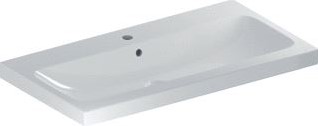 GEBERIT ICON LIGHT WASTAFEL 90X48CM MET KRAANGAT MET OVERLOOP KERATECT/WIT 501.836.00.2