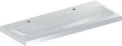 GEBERIT ICON LIGHT WASTAFEL 120X48CM KRAANGAT LINKS EN RECHTS EN ZONDER OVERLOOP KERATECT/WIT 501.837.00.6