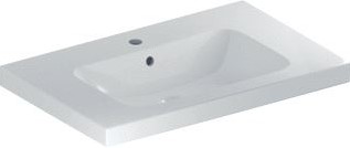 GEBERIT ICON LIGHT WASTAFEL 90X48CM ZONDER KRAANGAT MET OVERLOOP MET AFLEG KERATECT/WIT 501.840.00.4