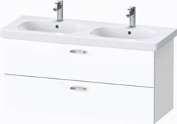 DURAVIT XBASE WASTAFELONDERBOUWKAST MET 2 LADEN 120X56X45.8CM VOOR DUBBELE WASTAFEL MAT WIT XB619401818
