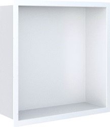 LOOOX INBOUWNIS RVS 30 X 30 CM MET FLENS MET DEUR DIEPTE 7 CM WIT BOX30FLW