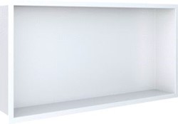 LOOOX INBOUWNIS RVS 60 X 30 CM MET FLENS MET DEUR DIEPTE 7 CM WIT BOX60FLW