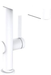 HANSGROHE FINORIS EENGREEPS WASTAFELMENGKRAAN 230 2JET UITTREKBARE VUISTDOUCHE MET PUSHOPEN MAT WIT 76063700