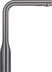 GROHE ESSENCE NEW KEUKENMENGKRAAN EENGREEPS DUAL SPRAY UITTREKBAAR 348MM HOOGTE 204MM L-UITLOOP HOOG DRAAIBAAR HARD GRAPHITE 30504A00
