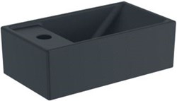 IDEAL STANDARD TEMPO FONTEIN MET KRAANGAT LINKS ZONDER OVERLOOP 37X21X11CM MAT ZWART E2113V3