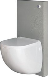 SANIBROYEUR SANICOMPACT COMFORT BOX WANDCLOSET MET FECALIENVERMALER EN SOFTCLOSE ZITTING WIT/BETONGRIJS C72LVCPLUSAGNL