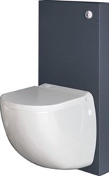 SANIBROYEUR SANICOMPACT COMFORT BOX WANDCLOSET MET FECALIENVERMALER EN SOFTCLOSE ZITTING WIT/ANTRACIET C72LVCPLUSACNL