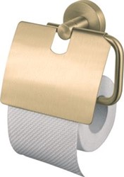 HACEKA KOSMOS TOILETROLHOUDER MET KLEP 14,3X5X12,9CM GOUD-LOOK 2010968