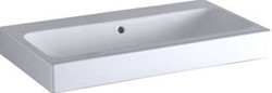 GEBERIT ICON WASTAFEL 1X WASKOM OVERLOOP KERAMIEK VUILAFSTOTEND 750 X 485 X 155MM (BXDXH) WIT 124078600