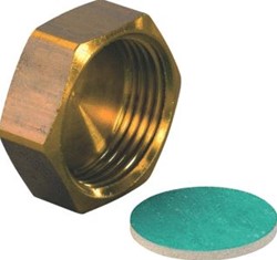 UPONOR QUICK & EASY BLINDKAP MESSING 3/4 INCH BI.DR. MET PAKKING 1001337