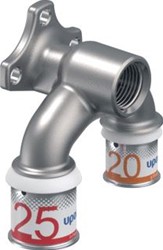 UPONOR U-MUURPLAAT S-PRESS PLUS 25MM X 1/2 X 20MM (PERS X BINNENDRAAD X PERS)