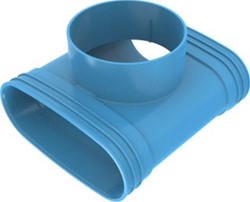 WAVIN PVC VENTIZA T-STUK BL 195X125 H=70 3M 3172819127