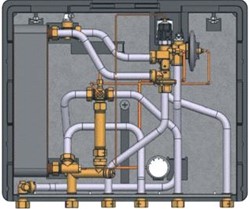 DANFOSS STADSVERWARMINGSUNIT EVOFLAT NL AFLEVERSET VOOR STADSVERWARMING TAPKLASSE CW3 GESCHIKT VOOR STANDAARD AANSLUITBEUGEL 145B4123