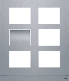 ABB-WELCOME IP KADER VIDEO BUITENPOST 6 MODULES MAAT 2/3 EDELSTAAL 2TMA130160X0029
