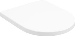 VILLEROY & BOCH SUBWAY 3.0 CLOSETZITTING OVAAL ROESTVRIJ STAAL SCHARNIEREN. STONE WHITE CERAMICPLUS 8M4261RW