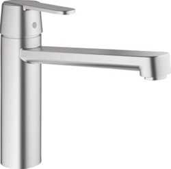 GROHE GET KEUKENMENGKRAAN EENGREEPS 200MM HOOGTE 171MM HOOGTE KRAANMOND 221MM VOORSPRONG UITLOOP MEDIUM DRAAIBAAR SUPERSTEEL 30196DC0