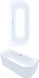 VILLEROY & BOCH LOOP & FRIENDS DUOBAD ACRYL BACK TO WALL 180X80X47CM WIT ALPINE UBA180LOF9CS00V-01