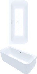VILLEROY & BOCH LOOP & FRIENDS DUOBAD ACRYL BACK TO WALL 180X80X47CM NAADLOOS WIT ALPIN UBA180LSF9CS00V01