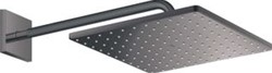 GROHE RAINSHOWER HOOFDDOUCHESET: HOOFDDOUCHE 310 VIERKANT MET DOUCHEARM WANDMONTAGE 42.2CM MET 1 STRAALSOORT HARD GRAPHITE 26564A00
