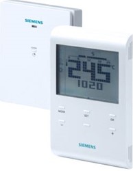 SIEMENS RDE100.1RFS DRAADLOZE RUIMTETHERMOSTAAT MET KLOKPROGRAMMA INCL. ONTVANGER VOEDING 230V S55770-T282